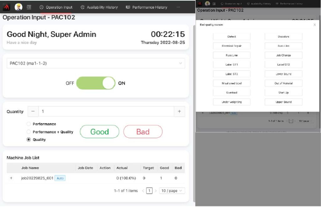 MEGATHINGS Feature_Production Expert_Operation Mode