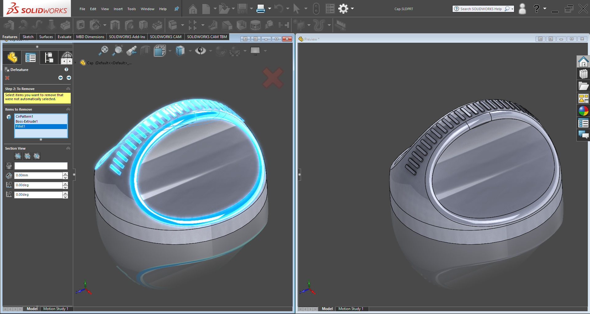 Defeature Tool กับ SOLIDWORKS รูปที่ 2