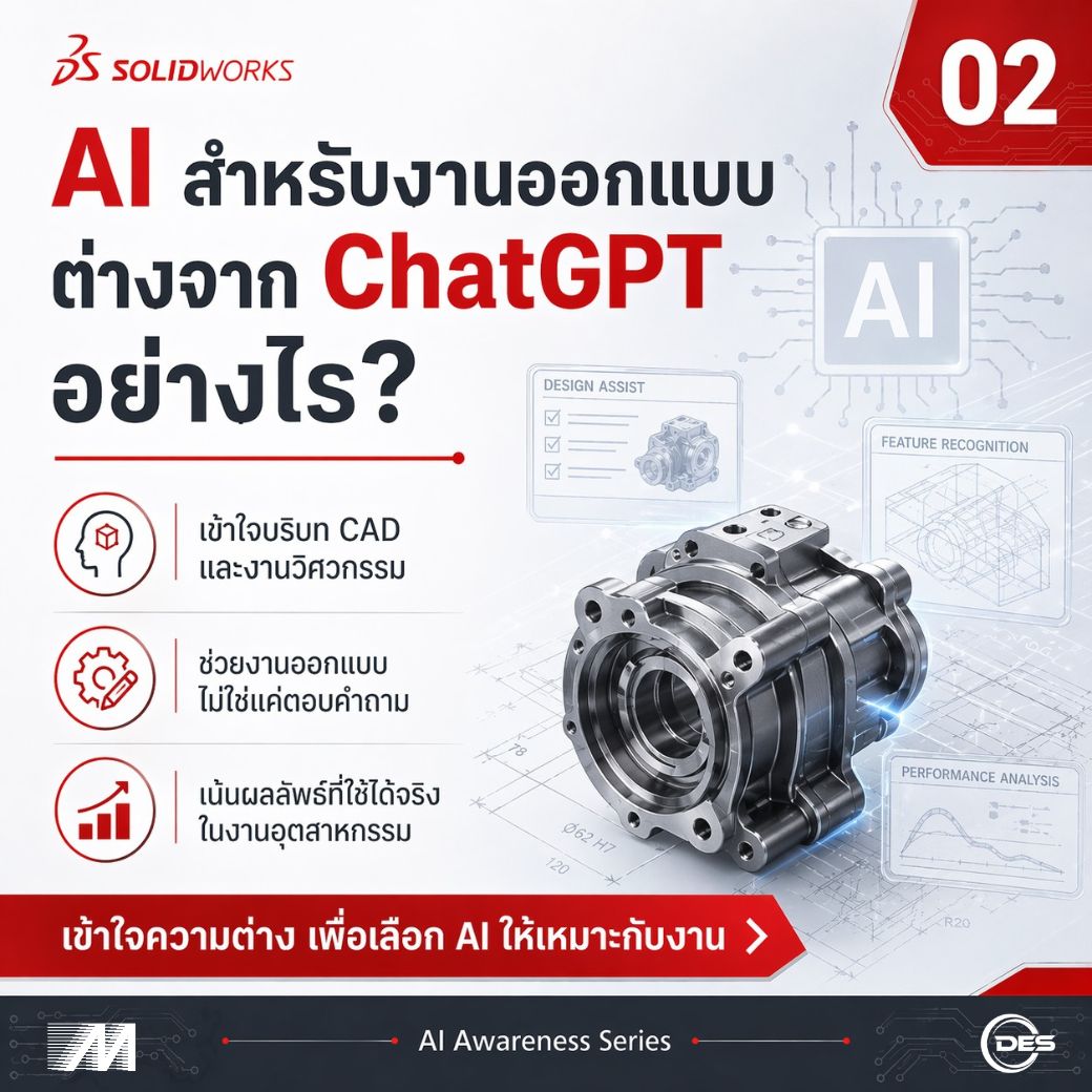 SOLIDWORKS AI ต่างกับ ChatGPT อย่างไร