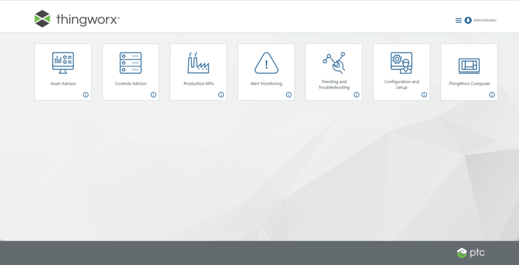Thing Works Software Icon ThingWorx Manufacturing Apps - MetroThingworx